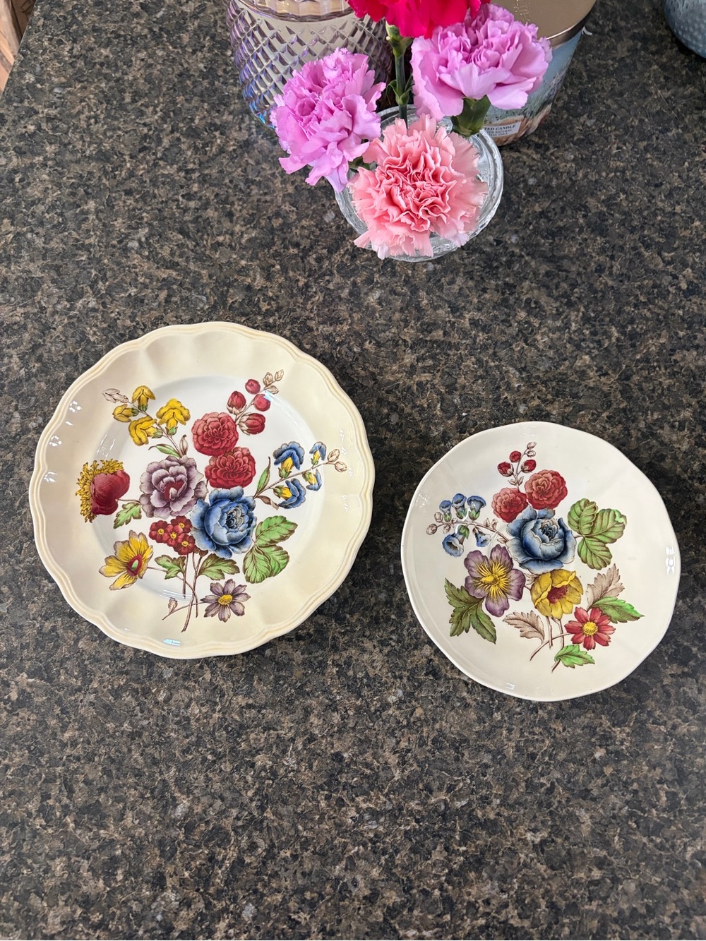 Floral Copeland Spode England Ceramic Plates Spode’s Rembrandt
